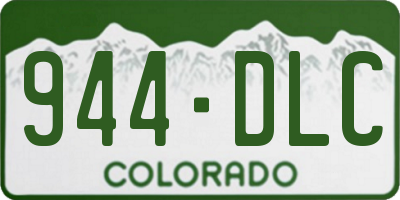 CO license plate 944DLC