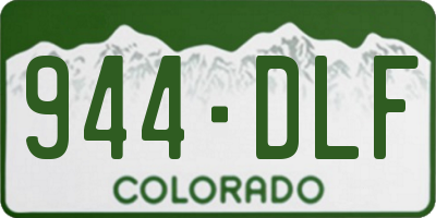 CO license plate 944DLF
