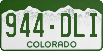 CO license plate 944DLI