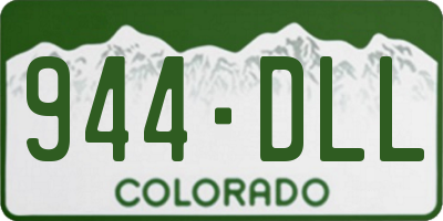 CO license plate 944DLL