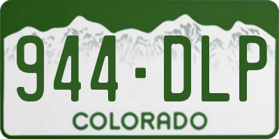 CO license plate 944DLP