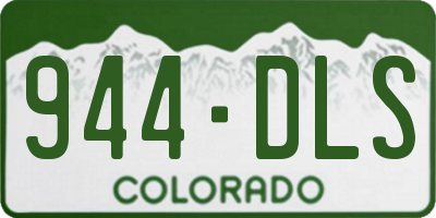 CO license plate 944DLS
