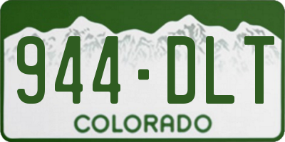 CO license plate 944DLT