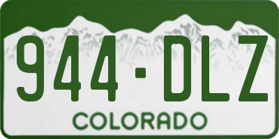 CO license plate 944DLZ