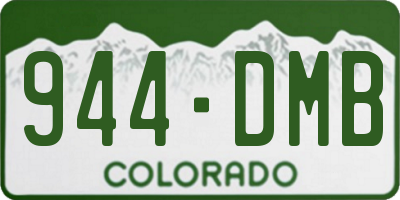 CO license plate 944DMB