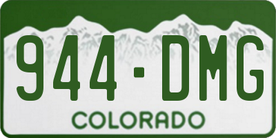 CO license plate 944DMG