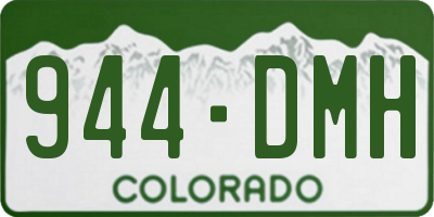 CO license plate 944DMH