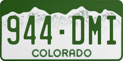 CO license plate 944DMI