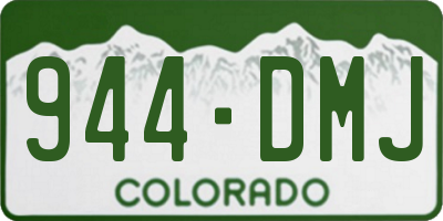 CO license plate 944DMJ