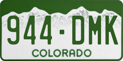 CO license plate 944DMK