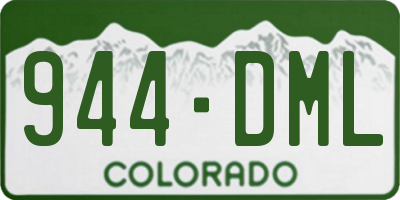 CO license plate 944DML