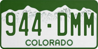 CO license plate 944DMM