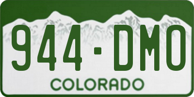 CO license plate 944DMO