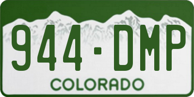 CO license plate 944DMP