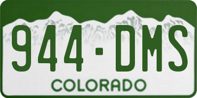 CO license plate 944DMS