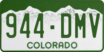 CO license plate 944DMV