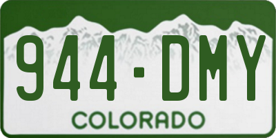 CO license plate 944DMY
