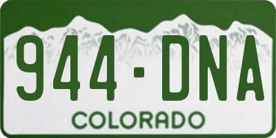 CO license plate 944DNA