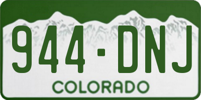 CO license plate 944DNJ