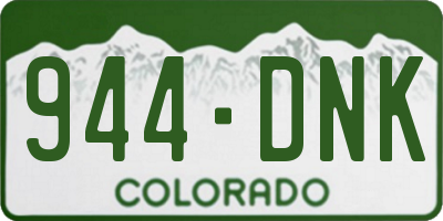 CO license plate 944DNK