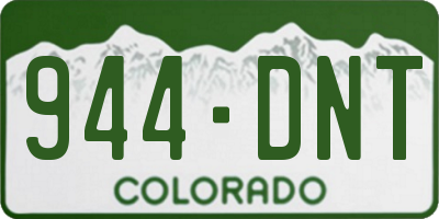 CO license plate 944DNT