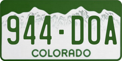 CO license plate 944DOA
