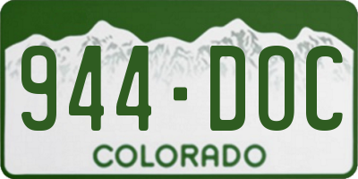 CO license plate 944DOC
