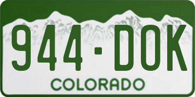 CO license plate 944DOK