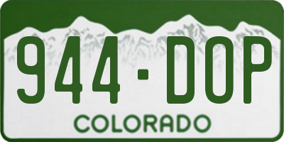 CO license plate 944DOP