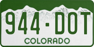 CO license plate 944DOT