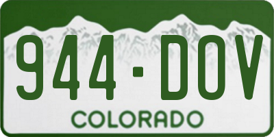 CO license plate 944DOV