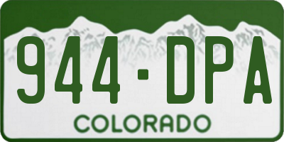 CO license plate 944DPA