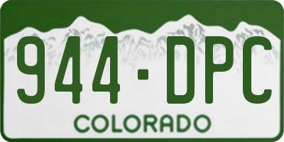 CO license plate 944DPC