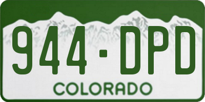 CO license plate 944DPD