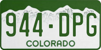 CO license plate 944DPG