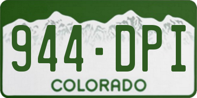 CO license plate 944DPI