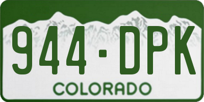 CO license plate 944DPK