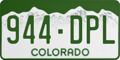 CO license plate 944DPL