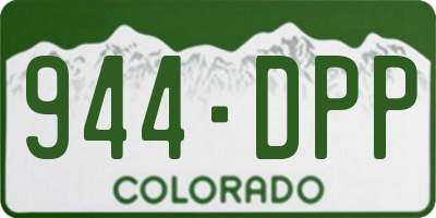CO license plate 944DPP