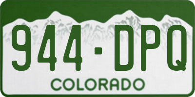 CO license plate 944DPQ