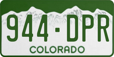 CO license plate 944DPR