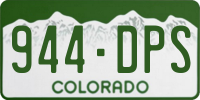 CO license plate 944DPS