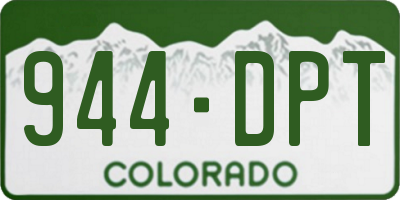 CO license plate 944DPT