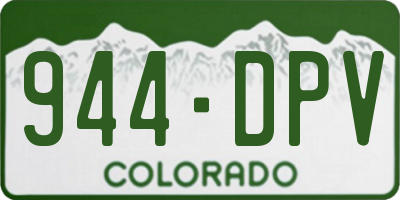 CO license plate 944DPV