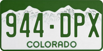 CO license plate 944DPX