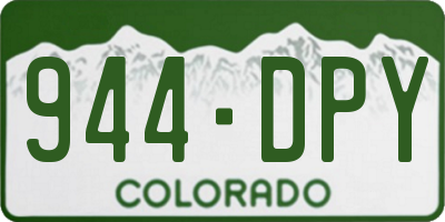 CO license plate 944DPY
