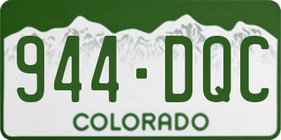 CO license plate 944DQC