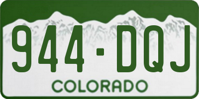 CO license plate 944DQJ