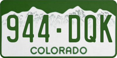 CO license plate 944DQK