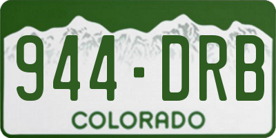 CO license plate 944DRB